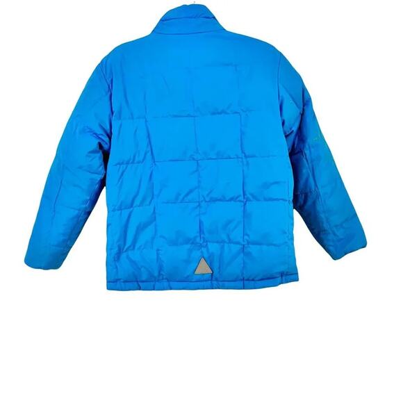L.L. Bean Down Reversible Girls Blue Floral Puffer Coat Size Large - Picture 6 of 6